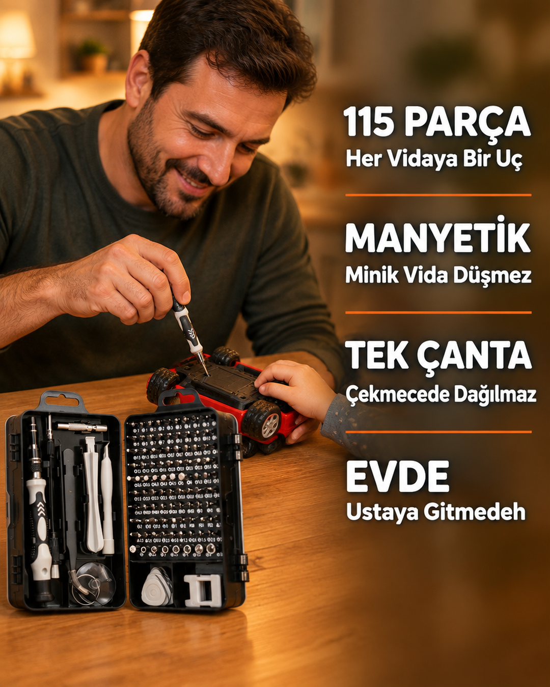 Hassas tornavida seti kare 5